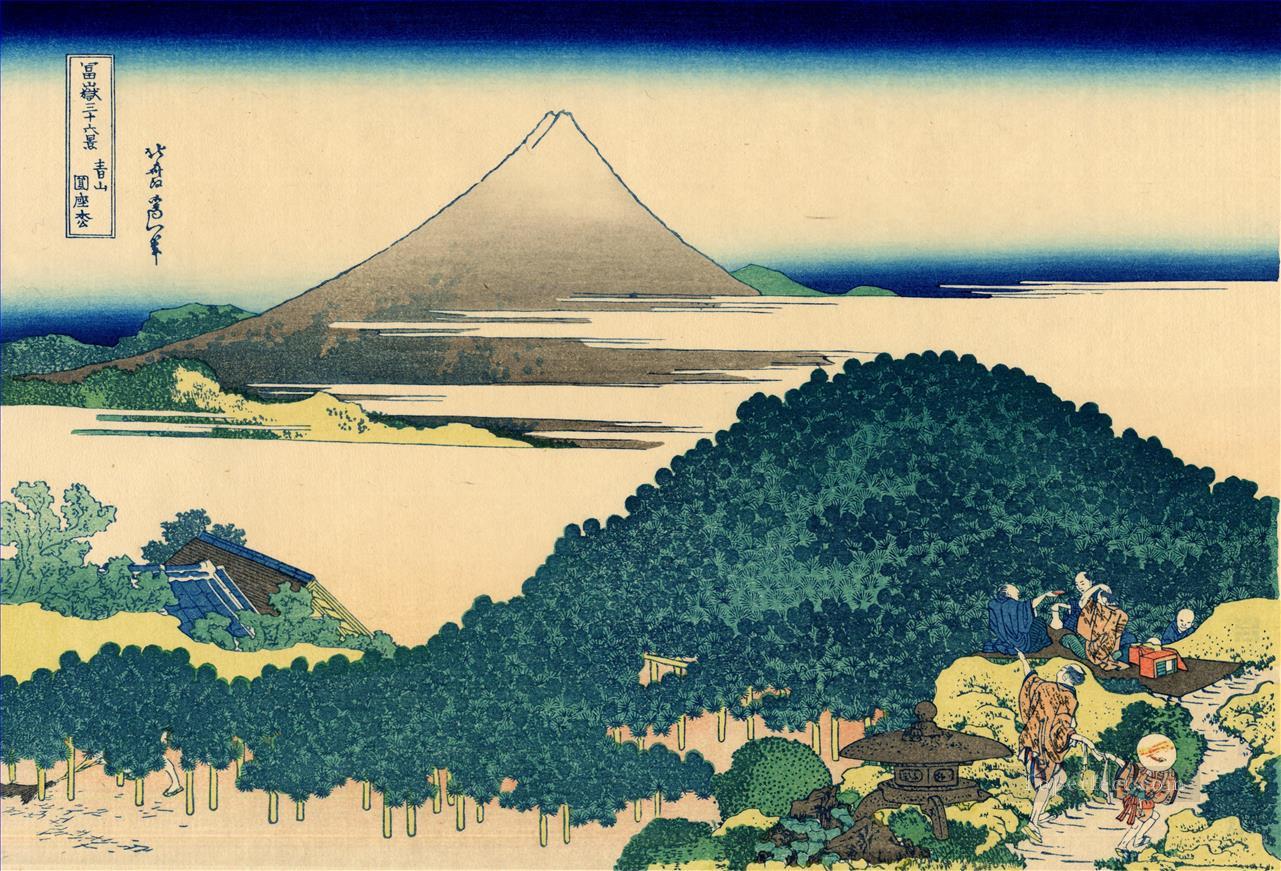 鎌倉七里の海岸 葛飾北斎 浮世絵油絵